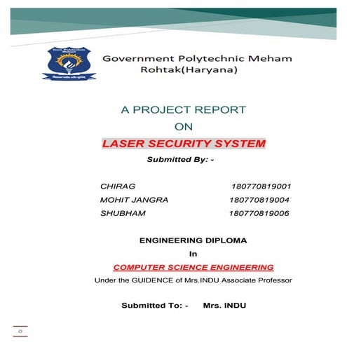 Laser Security System Project report