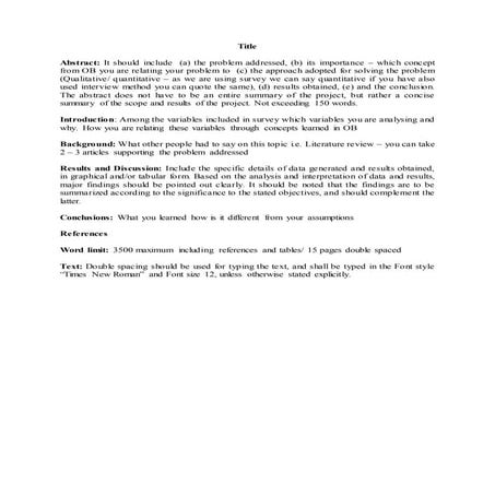 Project report format