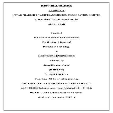 220KV Substation Training Report