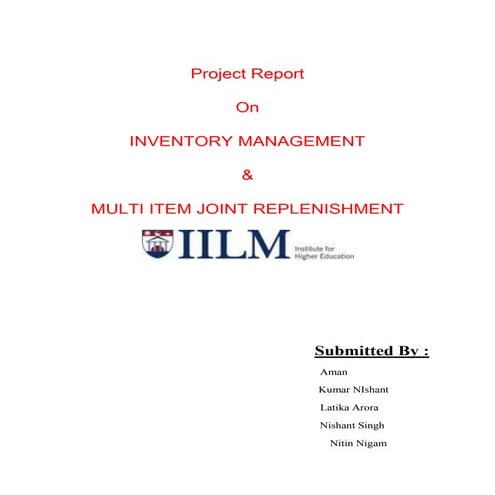 Project report inventory | DOCX