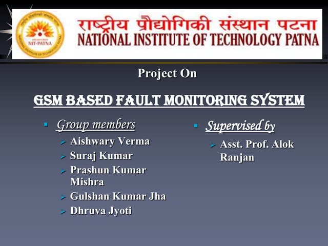 GSM Based Fault Monitoring System (Project)