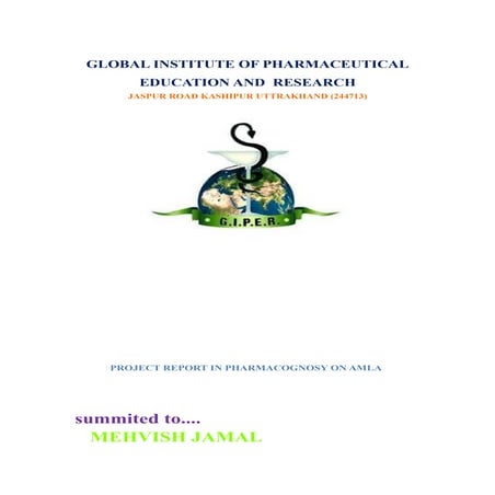 Project report on amla | DOC