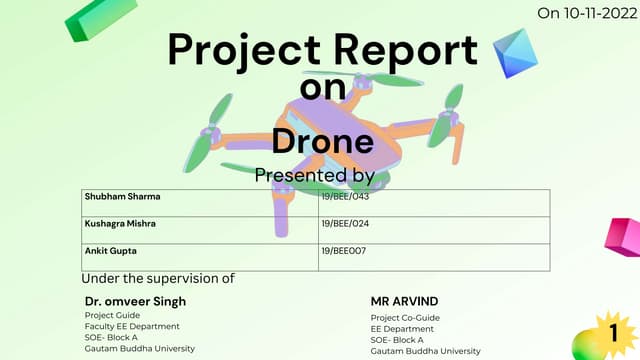 Drone project report | PDF