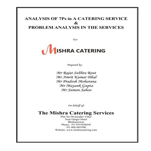 catering final project Report | DOCX
