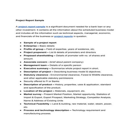 Project Report Sample | PDF
