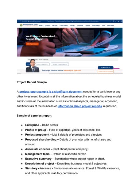 Project Report Sample | PDF