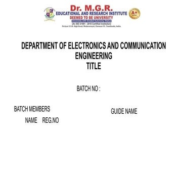 PROJECT REVIEW 2_PHASE I Template that is used for project purposes ig ...