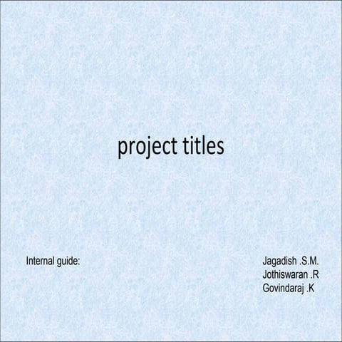 Project review format templates