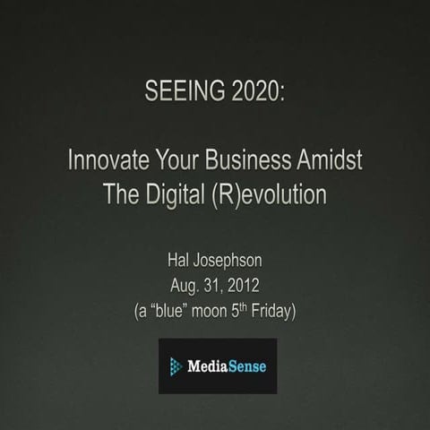 INNOVATE YOUR BUSINESS AMIDST THE DIGITAL [R]EVOLUTION
