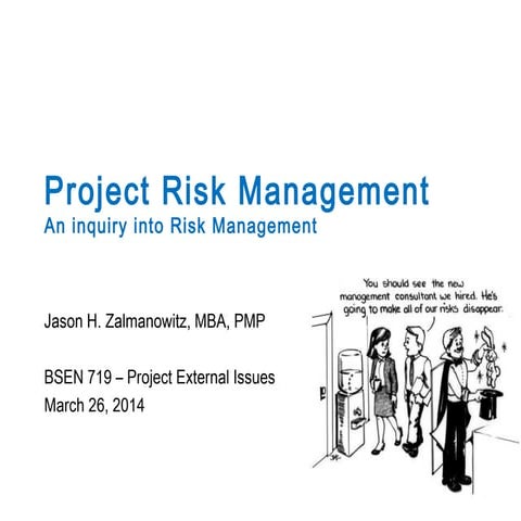 Haskayne School of Business - Project Risk Management Guest Lecture