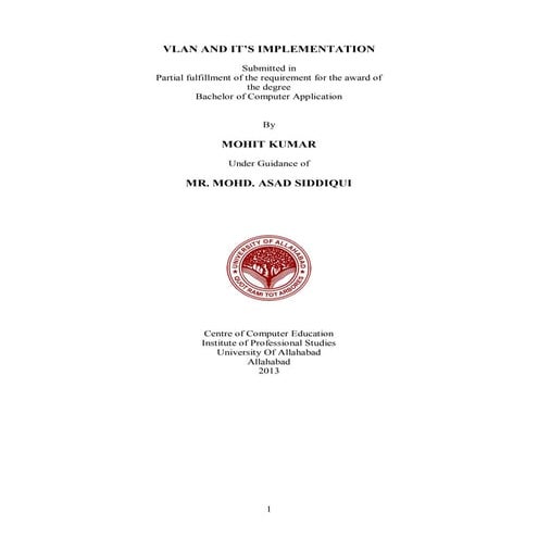 VLAN  and its implementation 