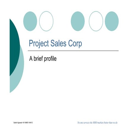Project Sales Corp - Brief Corporate Profile | PDF