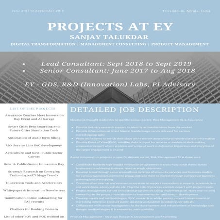 Projects at EY