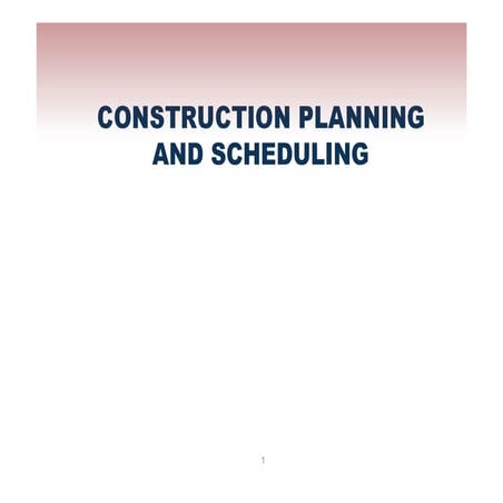 Project scheduling and planning ppt for study