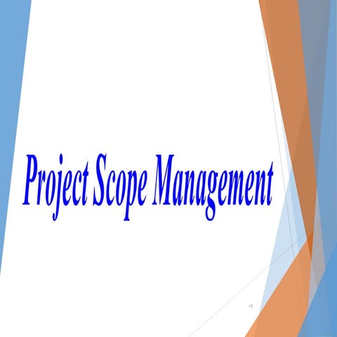 Project scope management