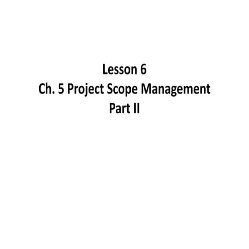 Project scope management 2