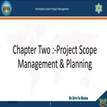 Project scope management and planning