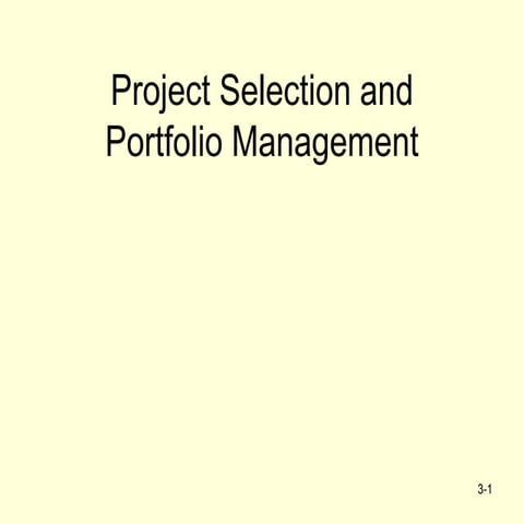 Project selection