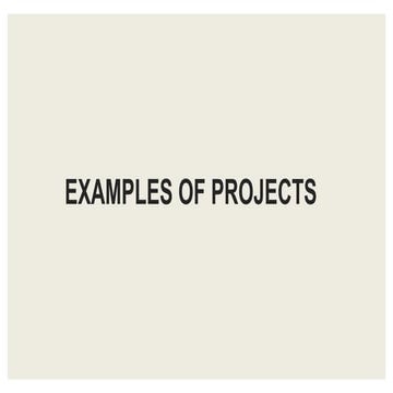 Projects examples