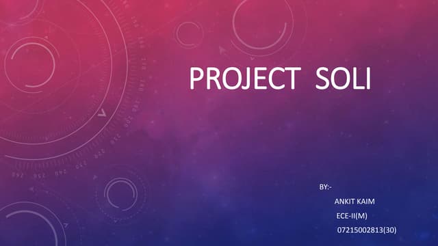 Project  soli