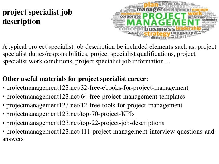 project-specialist-job-description