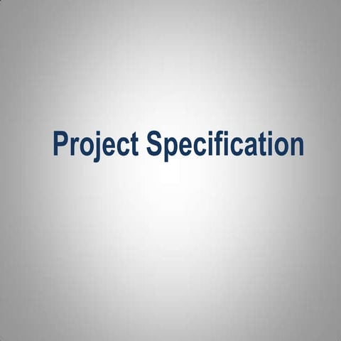 Project specification