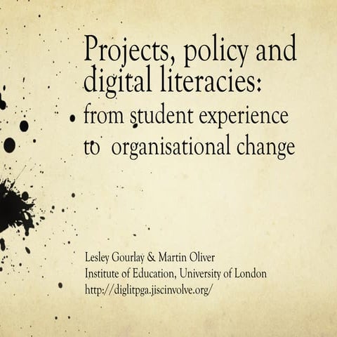 Projects policy and digital literacy