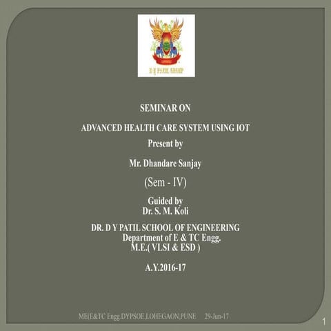 ADVANCED HEALTH CARE SYSTEM USING IOT