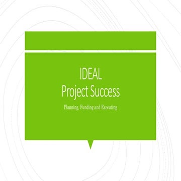 Project success   2019 ideal