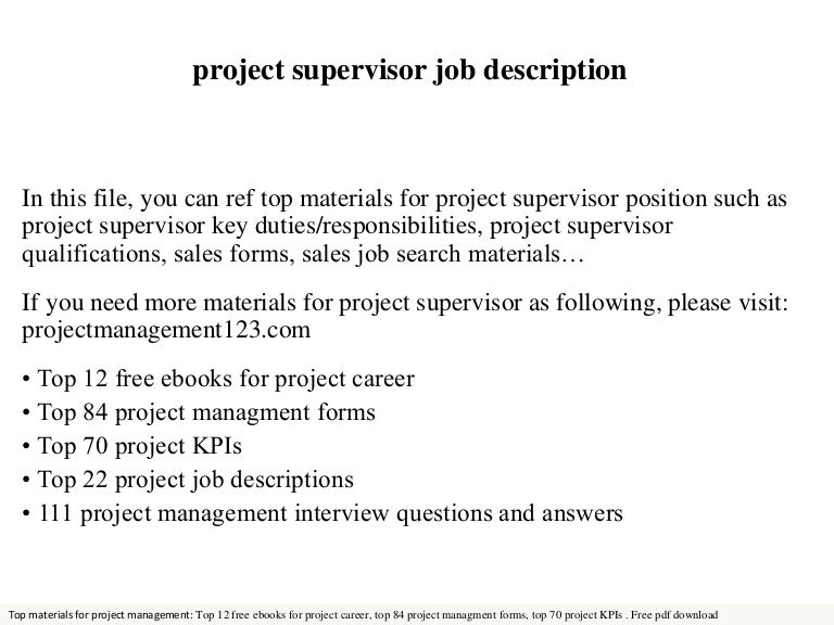 project scheduler job description