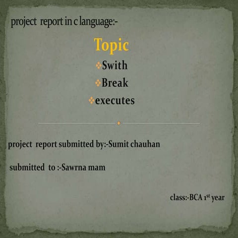 C program Execution flow(details about execution flow components) | PPTX
