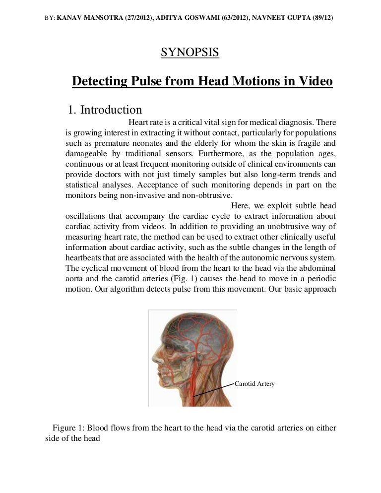 detecting pulse from head motions