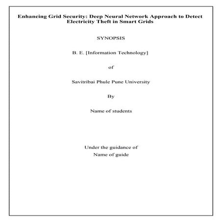 Project Synopsis Electricity Theft Detection.docx