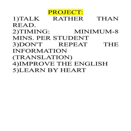 Project tips