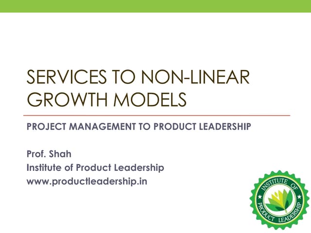 Project to product mindset