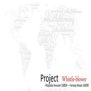 Whistle Blower - Another Reason why Open Government is Important