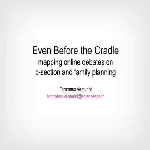 From Before the Cradle: mapping online debates on c-section and family planning
