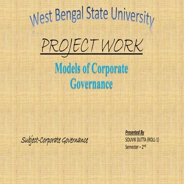 Two models of corporate Governance