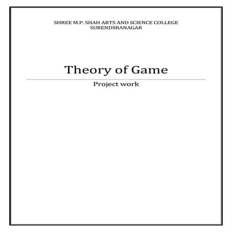 Game Theory In Operations Research 