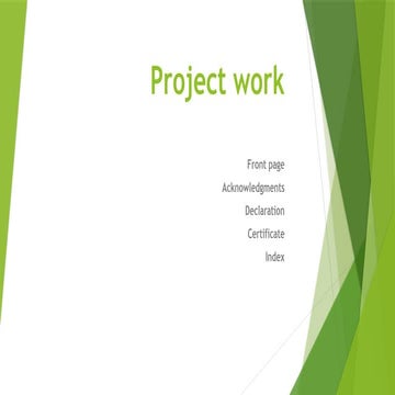 Comprehensive Project Work: Research Methodology and Analysis | PPTX