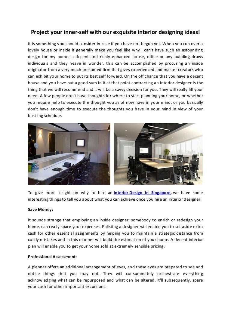 Project Your Inner Self With Our Exquisite Interior Designing Ideas