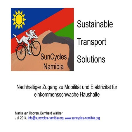 Projektbeschreibung sun cycles namibia deutsch