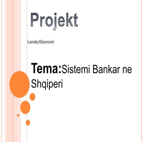 Projekt ekonomie/Sistemi Bankar ne Shqiperi