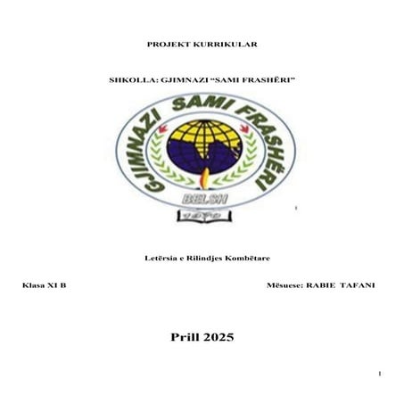 Letërsia e Rilindjes Kombëtare Libër Belsh | PDF