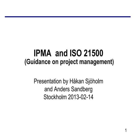 IPMA 2013, enligt ISO25100