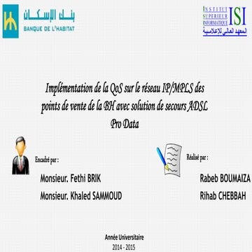 Implémentation de la QoS au sein d'un IP/MPLS - Présentation