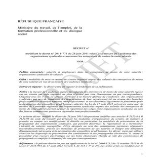 Projet de décret : mesure de l'audi...