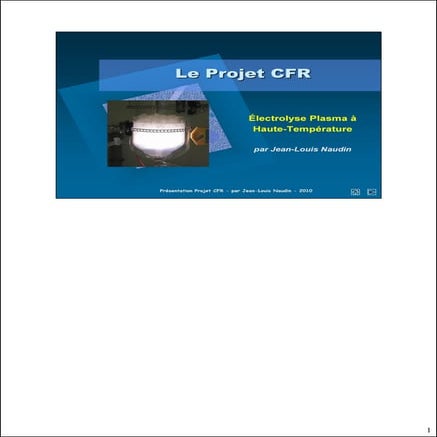 CFR (Cold Fusion Reactor) Project document