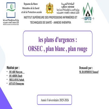 Comprehensive Overview of Emergency Response Plans: ORSEC, Plan Blanc ...
