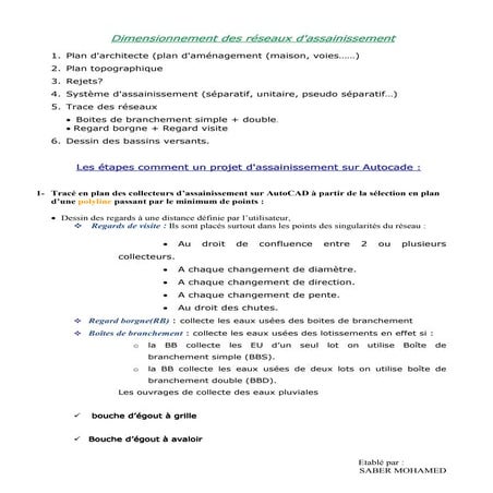 Projet d assainissement